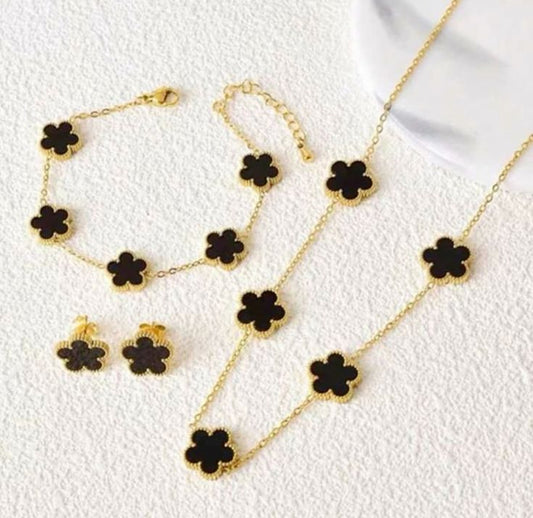 Flower Shaped Alloy Jewelry Set